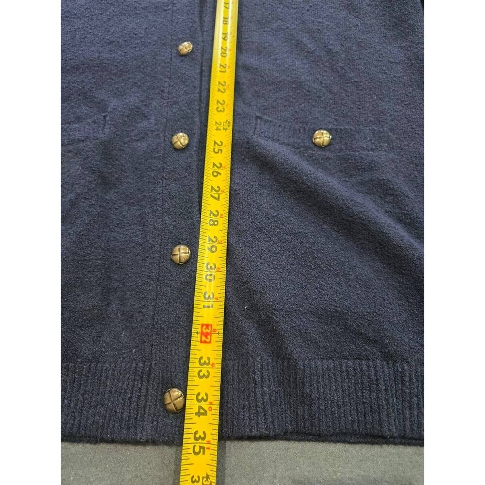 Talbots Sweater Women’s Cardigan Navy Gold Buttons Size X-Large A010889 - Picture 3 of 11